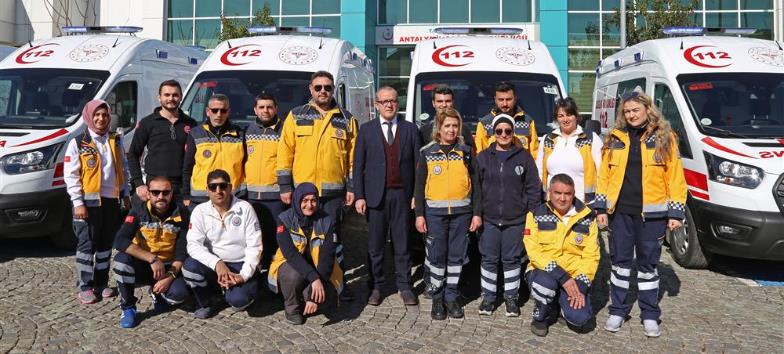 MİNİSTRY OF HEALTH SENDS FİVE NEW AMBULANCES TO ANTALYA, TOTAL REACHES 99